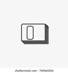 Folder button vector icon