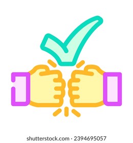 folder check mark color icon vector. folder check mark sign. isolated symbol illustration