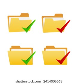 folder check mark color icon vector. folder check mark sign.
