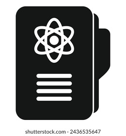 Folder chemical research icon simple vector. Medical solitary. Material solitary