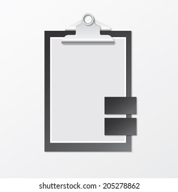 Folder with clip with cards