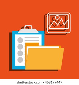 folder clipboard web icon vector illustration graphic