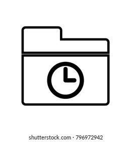 folder clock icon