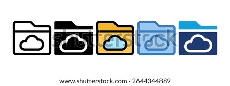 Folder Cloud Icon Element For Design
