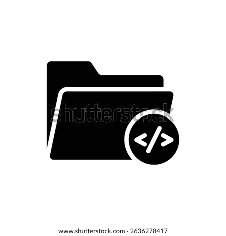Folder with Code Slash Representing Programming
