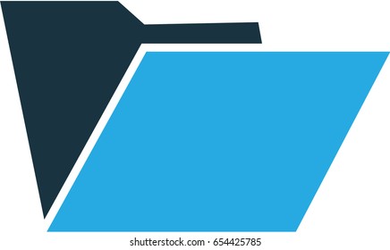 Folder Colorful Icon Symbol. Premium Quality Isolated File Element In Trendy Style.