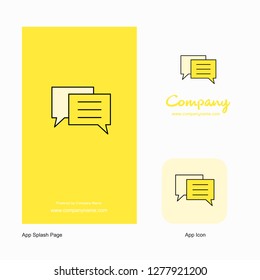 Folder Company Logo App Icon and Splash Page Design. Creative Business App Design Elements