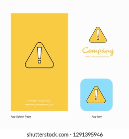 Folder Company Logo App Icon and Splash Page Design. Creative Business App Design Elements