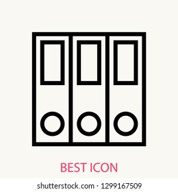 Folder concept line icon. Simple element illustration.  Folder concept outline symbol design. Can be used for web and mobile UI/UX . Modern vector style