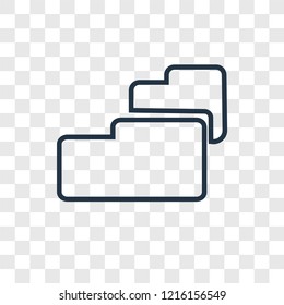 Folder concept vector linear icon isolated on transparent background, Folder concept transparency concept in outline style