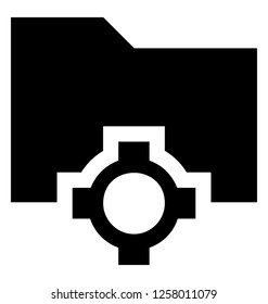 Folder configuration glyph icon