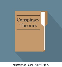folder with conspiracy theories- vector illustration