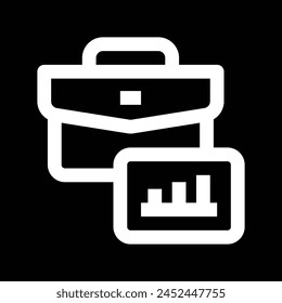folder containing briefcase icon outline