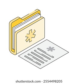 Folder containing important medical records and documents
