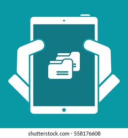 Folder copy - Flat minimal icon