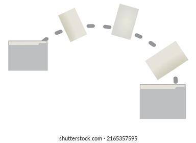 Folder copying icon. vector illustration