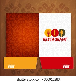 Folder Corporate identity Menu Restaurant Background coffee beans brown