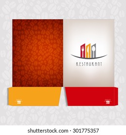 Folder Corporate identity Menu Restaurant Background coffee beans