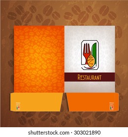 Folder Corporate identity Menu Restaurant Background coffee beans brown