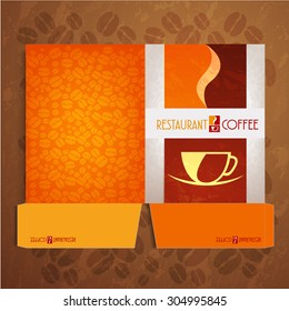 Folder Corporate identity Menu Restaurant Background coffee beans brown