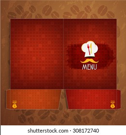 Folder Corporate identity Menu Restaurant Background coffee beans brown