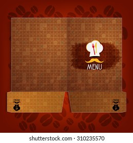 Folder Corporate identity Menu Restaurant Background coffee beans