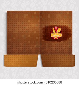Folder Corporate identity Menu Restaurant Background coffee beans