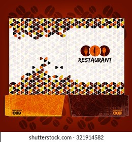 Folder Corporate identity Menu Restaurant Background coffee beans brown