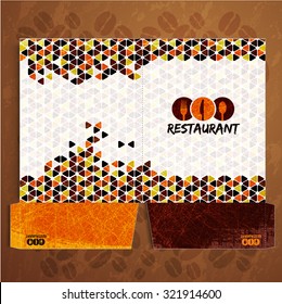 Folder Corporate identity Menu Restaurant Background coffee beans brown