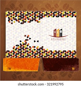 Folder Corporate identity Menu Restaurant Background coffee beans