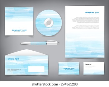 folder corporate identity template design with white line. Business stationery vector