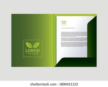folder, corporate identity template in white background vector illustration design