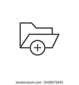 Folder Creation Icon Set. New Folder Vector Symbol.