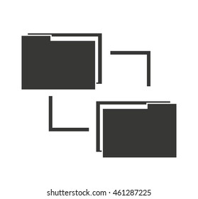 folder data document icon vector isolated graphic