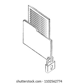 folder data document info isometric design