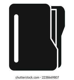 Folder data icon simple vector. Business document. Paper chart