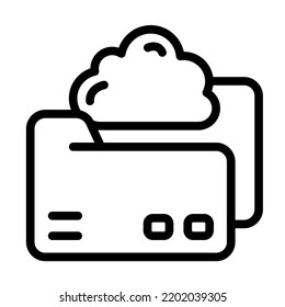 Folder Database Backup Icon Line