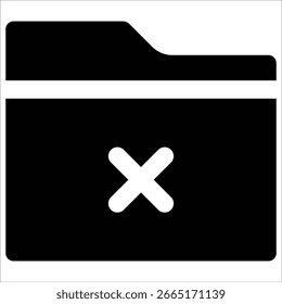 Folder Delete Icon Element For Design