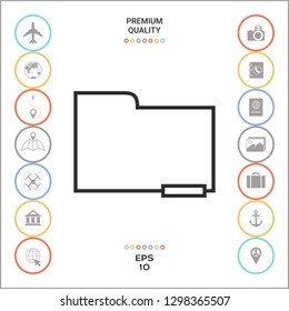 Folder delete or remove document with minus sign - line icon