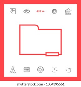 Folder delete or remove document with minus sign - line icon