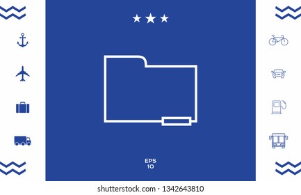 Folder delete or remove document with minus sign - line icon