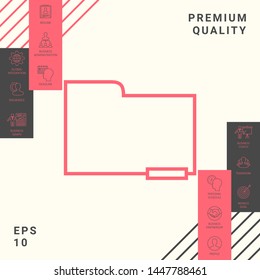 Folder delete or remove document with minus sign - line icon