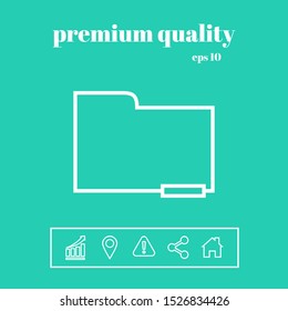 Folder delete or remove document with minus sign, line icon