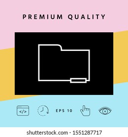 Folder delete or remove document with minus sign, line icon