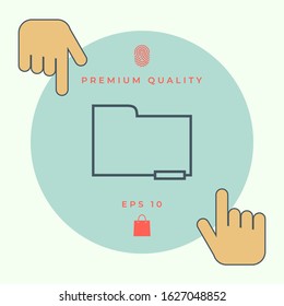 Folder delete or remove document with minus sign, line icon
