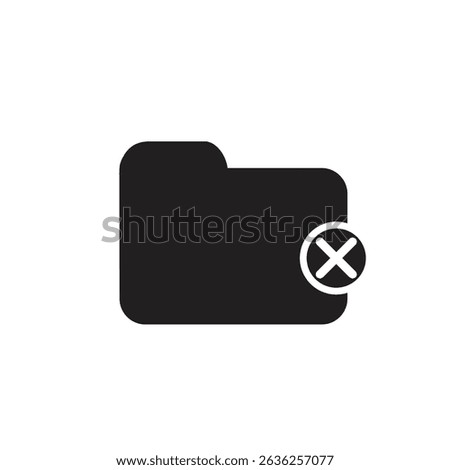 folder delete throw style icon