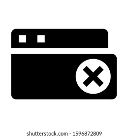 folder denied icon isolated sign symbol vector illustration - high quality black style vector icons
