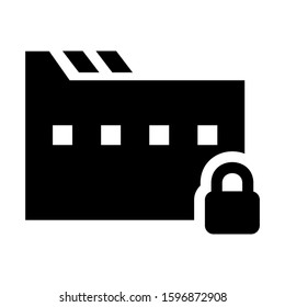 folder denied icon isolated sign symbol vector illustration - high quality black style vector icons
