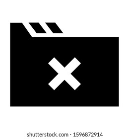 folder denied icon isolated sign symbol vector illustration - high quality black style vector icons
