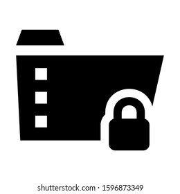 folder denied icon isolated sign symbol vector illustration - high quality black style vector icons
